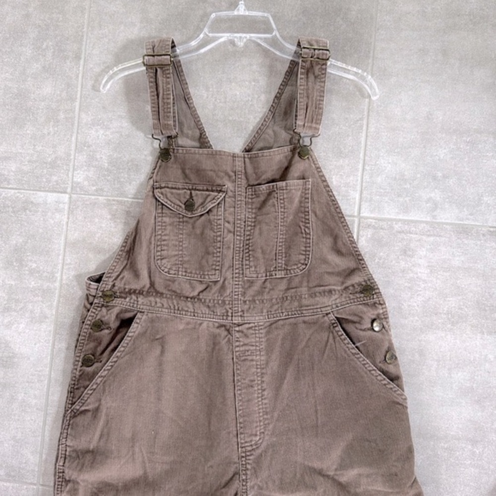Vintage L.L.Bean Womens Tan Corduroy Bib Overalls - Size M - Excellent Condition